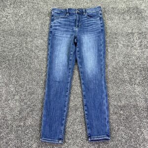 American Eagle Jeans Womens 8 Short Blue Super Hi Rise Jegging Stretch Denim
